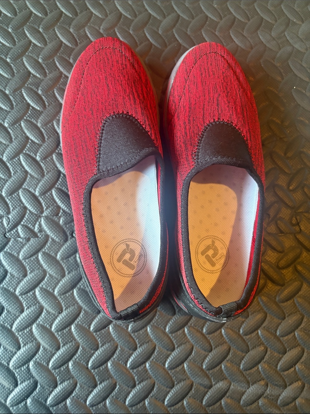Propet Kids Slip-On Sneakers in Red and Black